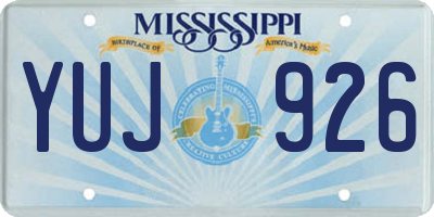 MS license plate YUJ926