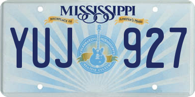 MS license plate YUJ927