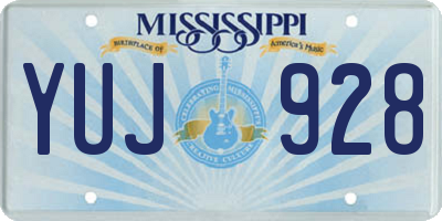 MS license plate YUJ928