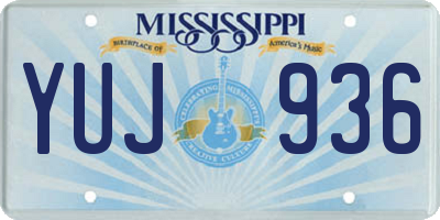 MS license plate YUJ936