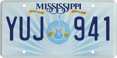 MS license plate YUJ941