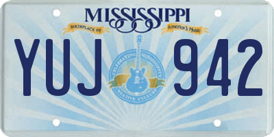 MS license plate YUJ942