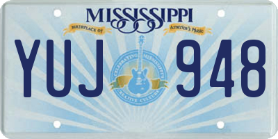 MS license plate YUJ948