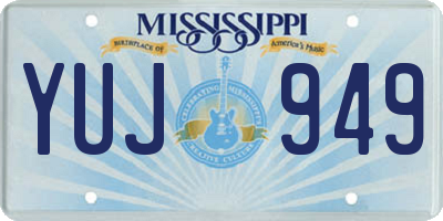 MS license plate YUJ949