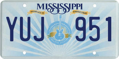 MS license plate YUJ951