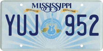 MS license plate YUJ952