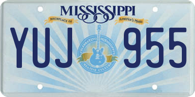 MS license plate YUJ955