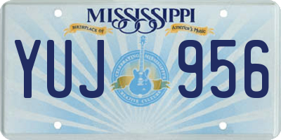 MS license plate YUJ956