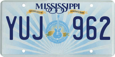 MS license plate YUJ962