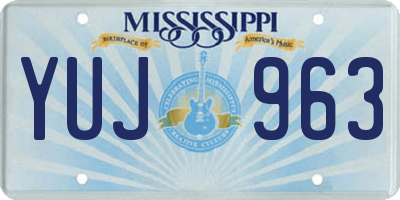 MS license plate YUJ963
