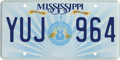 MS license plate YUJ964