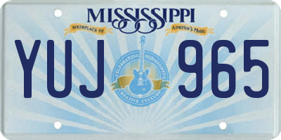 MS license plate YUJ965