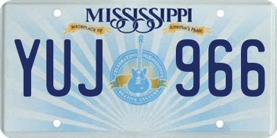 MS license plate YUJ966