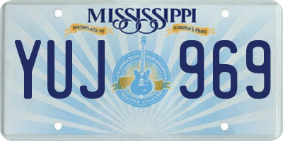 MS license plate YUJ969