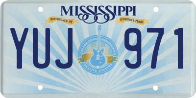 MS license plate YUJ971