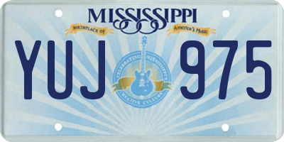 MS license plate YUJ975