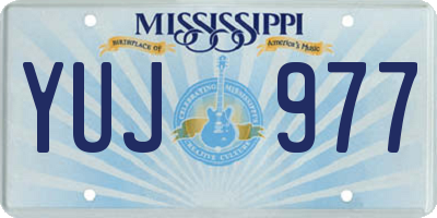 MS license plate YUJ977