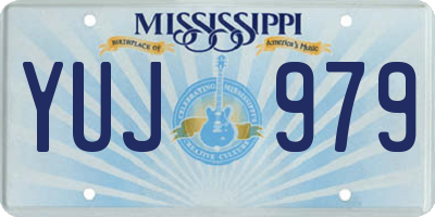 MS license plate YUJ979