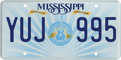 MS license plate YUJ995