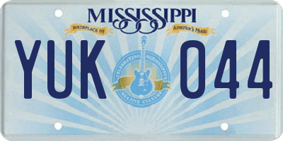MS license plate YUK044