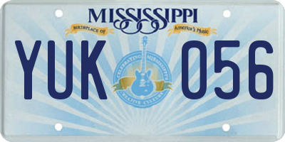 MS license plate YUK056