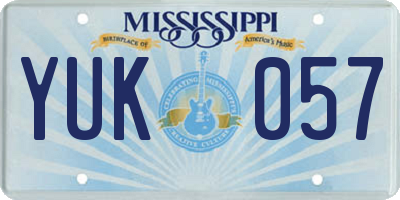 MS license plate YUK057