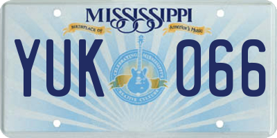 MS license plate YUK066