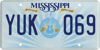 MS license plate YUK069