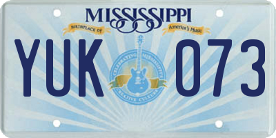 MS license plate YUK073