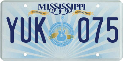 MS license plate YUK075