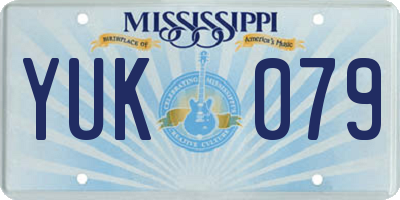 MS license plate YUK079