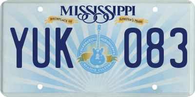 MS license plate YUK083