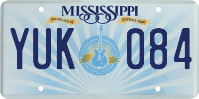 MS license plate YUK084