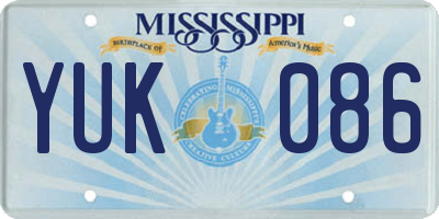 MS license plate YUK086