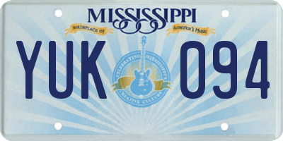 MS license plate YUK094