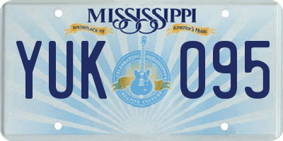 MS license plate YUK095