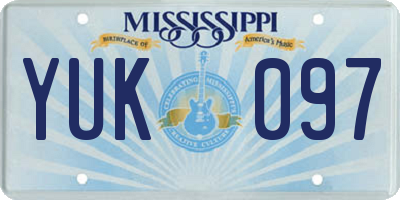MS license plate YUK097