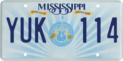 MS license plate YUK114