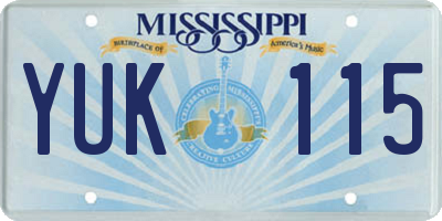 MS license plate YUK115