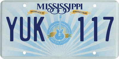 MS license plate YUK117
