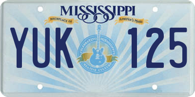 MS license plate YUK125