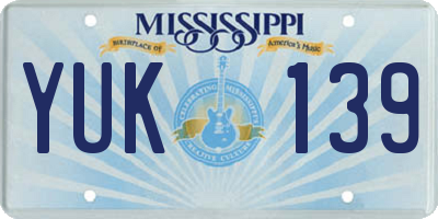 MS license plate YUK139