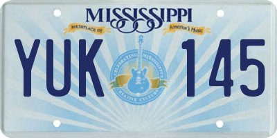 MS license plate YUK145