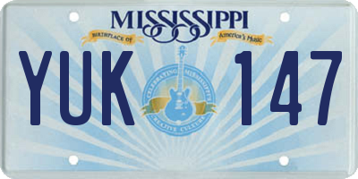 MS license plate YUK147