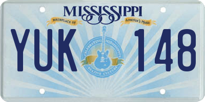 MS license plate YUK148