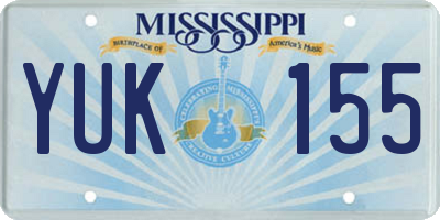 MS license plate YUK155