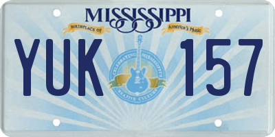 MS license plate YUK157