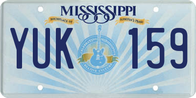 MS license plate YUK159