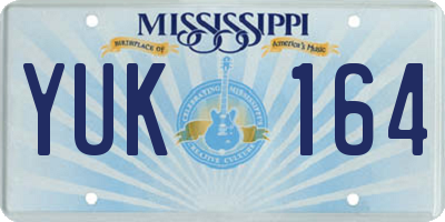 MS license plate YUK164