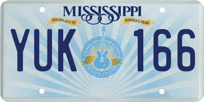MS license plate YUK166